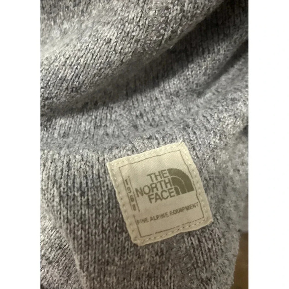 North Face Size M Womens Sweatshirt Pullover Gray Quarter Button  Gray Heather - Picture 4 of 6